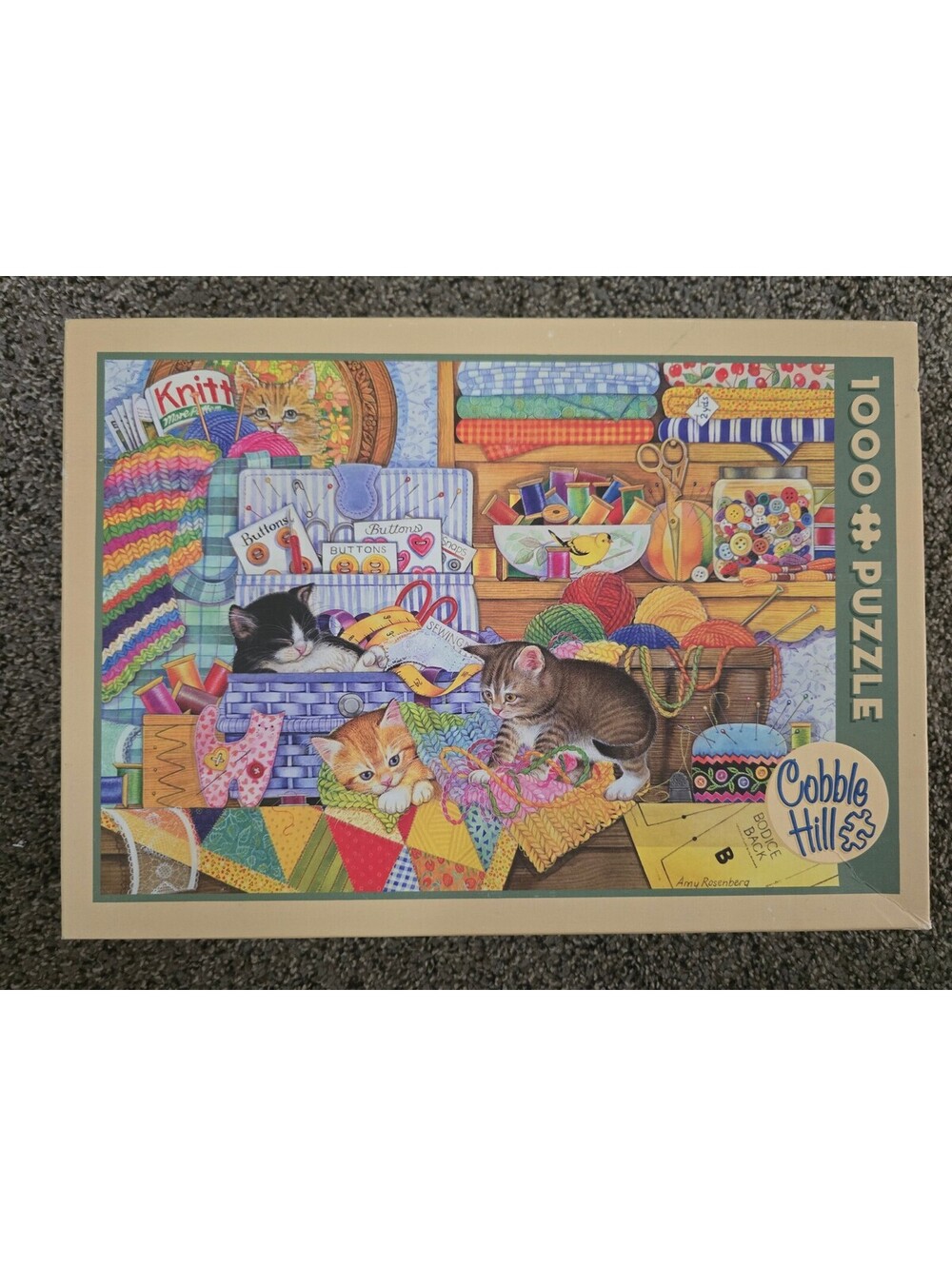Cobble Hill 1000 Piece Puzzle - Crafty Kittens by Amy Rosenberg